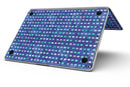 Blue with Purple and Aqua Strokes Pattern - MacBook Pro with Retina Display Full-Coverage Skin Kit