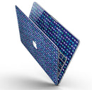Blue with Purple and Aqua Strokes Pattern - MacBook Pro with Retina Display Full-Coverage Skin Kit
