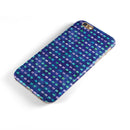 Blue with Purple and Aqua Strokes Pattern iPhone 6/6s or 6/6s Plus 2-Piece Hybrid INK-Fuzed Case