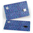 Blue with Purple and Aqua Strokes Pattern - Premium Protective Decal Skin-Kit for the Apple Credit Card