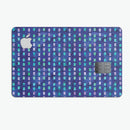 Blue with Purple and Aqua Strokes Pattern - Premium Protective Decal Skin-Kit for the Apple Credit Card