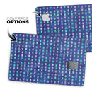Blue with Purple and Aqua Strokes Pattern - Premium Protective Decal Skin-Kit for the Apple Credit Card