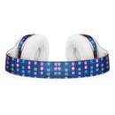 Blue with Purple and Aqua Strokes Pattern Full-Body Skin Kit for the Beats by Dre Solo 3 Wireless Headphones