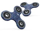 Blue with Purple and Aqua Strokes Pattern Full-Body Fidget Spinner Skin-Kit