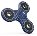 Blue with Purple and Aqua Strokes Pattern Full-Body Fidget Spinner Skin-Kit