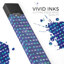 Blue with Purple and Aqua Strokes Pattern - Premium Decal Protective Skin-Wrap Sticker compatible with the Juul Labs vaping device