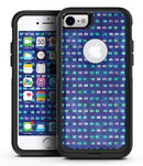 Blue with Purple and Aqua Strokes Pattern - iPhone 7 or 8 OtterBox Case & Skin Kits