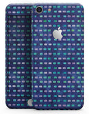 Blue with Purple and Aqua Strokes Pattern - Skin-kit for the iPhone 8 or 8 Plus
