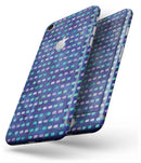 Blue with Purple and Aqua Strokes Pattern - Skin-kit for the iPhone 8 or 8 Plus