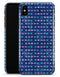 Blue with Purple and Aqua Strokes Pattern - iPhone X Clipit Case