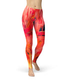 Blurred Abstract Flow V10 - All Over Print Womens Leggings / Yoga or Workout Pants