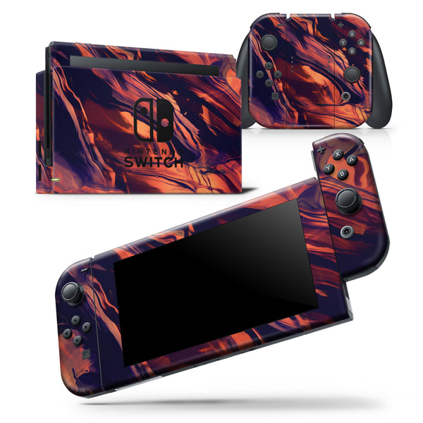 Blurred Abstract Flow V11 - Skin Wrap Decal for Nintendo Switch Lite Console & Dock - 3DS XL - 2DS - Pro - DSi - Wii - Joy-Con Gaming Controller