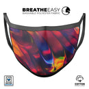 Blurred Abstract Flow V13 - Made in USA Mouth Cover Unisex Anti-Dust Cotton Blend Reusable & Washable Face Mask with Adjustable Sizing for Adult or Child
