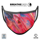 Blurred Abstract Flow V14 - Made in USA Mouth Cover Unisex Anti-Dust Cotton Blend Reusable & Washable Face Mask with Adjustable Sizing for Adult or Child