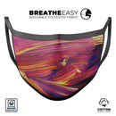 Blurred Abstract Flow V17 - Made in USA Mouth Cover Unisex Anti-Dust Cotton Blend Reusable & Washable Face Mask with Adjustable Sizing for Adult or Child