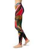 Blurred Abstract Flow V18 - All Over Print Womens Leggings / Yoga or Workout Pants