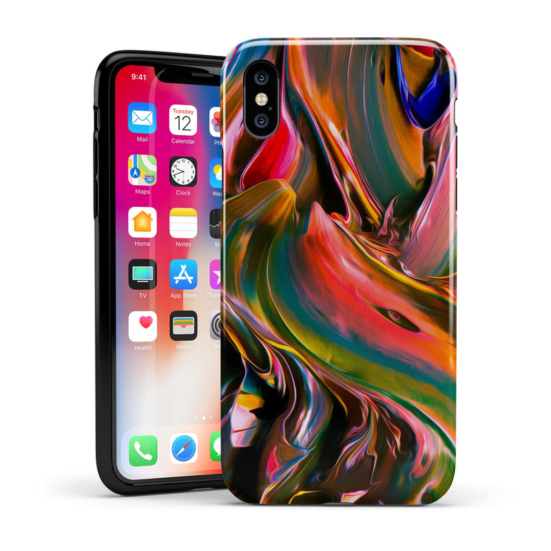 Blurred Abstract Flow V18 - iPhone X Swappable Hybrid Case