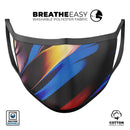 Blurred Abstract Flow V19 - Made in USA Mouth Cover Unisex Anti-Dust Cotton Blend Reusable & Washable Face Mask with Adjustable Sizing for Adult or Child