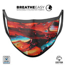Blurred Abstract Flow V1 - Made in USA Mouth Cover Unisex Anti-Dust Cotton Blend Reusable & Washable Face Mask with Adjustable Sizing for Adult or Child