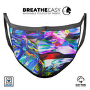 Blurred Abstract Flow V21 - Made in USA Mouth Cover Unisex Anti-Dust Cotton Blend Reusable & Washable Face Mask with Adjustable Sizing for Adult or Child