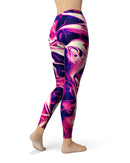 Blurred Abstract Flow V22 - All Over Print Womens Leggings / Yoga or Workout Pants