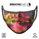 Blurred Abstract Flow V23 - Made in USA Mouth Cover Unisex Anti-Dust Cotton Blend Reusable & Washable Face Mask with Adjustable Sizing for Adult or Child