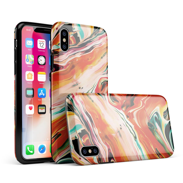 Blurred Abstract Flow V26 - iPhone X Swappable Hybrid Case