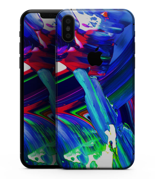 Blurred Abstract Flow V27 - iPhone XS MAX, XS/X, 8/8+, 7/7+, 5/5S/SE Skin-Kit (All iPhones Available)