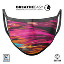 Blurred Abstract Flow V30 - Made in USA Mouth Cover Unisex Anti-Dust Cotton Blend Reusable & Washable Face Mask with Adjustable Sizing for Adult or Child