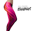 Blurred Abstract Flow V30 - All Over Print Womens Leggings / Yoga or Workout Pants