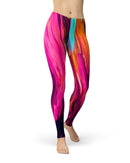 Blurred Abstract Flow V30 - All Over Print Womens Leggings / Yoga or Workout Pants