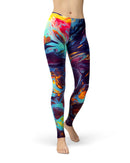 Blurred Abstract Flow V31 - All Over Print Womens Leggings / Yoga or Workout Pants