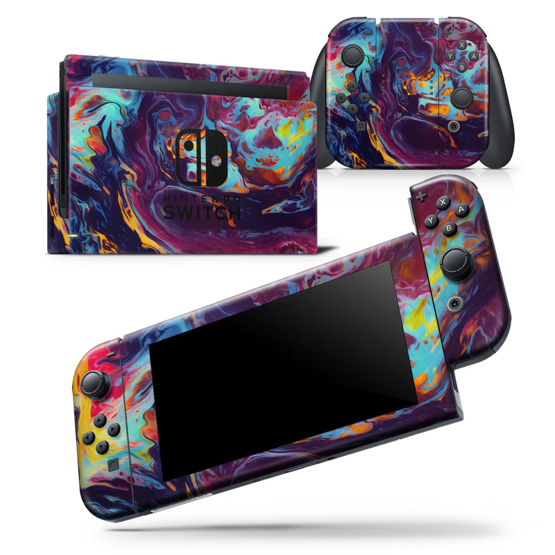 Blurred Abstract Flow V31 - Skin Wrap Decal for Nintendo Switch Lite Console & Dock - 3DS XL - 2DS - Pro - DSi - Wii - Joy-Con Gaming Controller