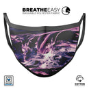 Blurred Abstract Flow V32 - Made in USA Mouth Cover Unisex Anti-Dust Cotton Blend Reusable & Washable Face Mask with Adjustable Sizing for Adult or Child