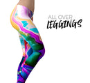 Blurred Abstract Flow V33 - All Over Print Womens Leggings / Yoga or Workout Pants