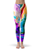 Blurred Abstract Flow V33 - All Over Print Womens Leggings / Yoga or Workout Pants