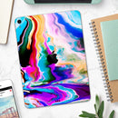 Blurred Abstract Flow V33 - Full Body Skin Decal for the Apple iPad Pro 12.9", 11", 10.5", 9.7", Air or Mini (All Models Available)