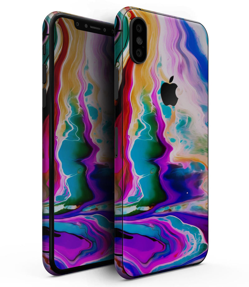 Blurred Abstract Flow V33 - iPhone XS MAX, XS/X, 8/8+, 7/7+, 5/5S/SE Skin-Kit (All iPhones Available)