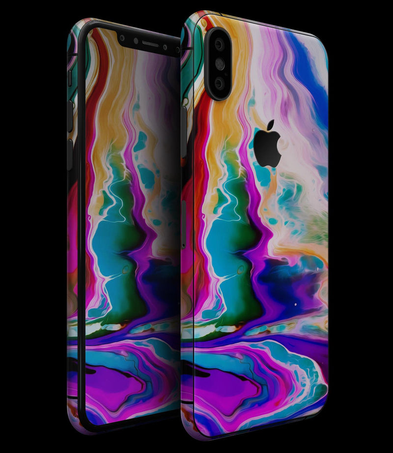 Blurred Abstract Flow V33 - iPhone XS MAX, XS/X, 8/8+, 7/7+, 5/5S/SE Skin-Kit (All iPhones Available)