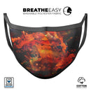 Blurred Abstract Flow V35 - Made in USA Mouth Cover Unisex Anti-Dust Cotton Blend Reusable & Washable Face Mask with Adjustable Sizing for Adult or Child
