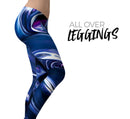 Blurred Abstract Flow V37 - All Over Print Womens Leggings / Yoga or Workout Pants