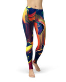 Blurred Abstract Flow V38 - All Over Print Womens Leggings / Yoga or Workout Pants