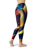 Blurred Abstract Flow V38 - All Over Print Womens Leggings / Yoga or Workout Pants