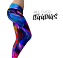 Blurred Abstract Flow V39 - All Over Print Womens Leggings / Yoga or Workout Pants