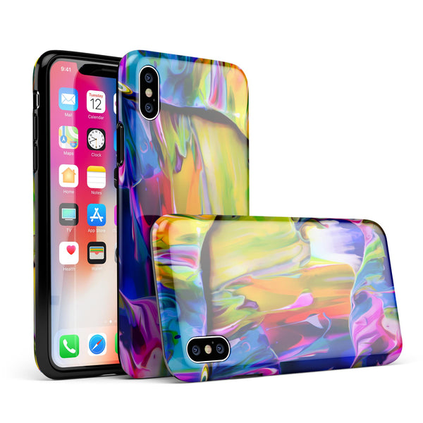 Blurred Abstract Flow V39 - iPhone X Swappable Hybrid Case