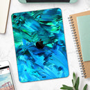 Blurred Abstract Flow V40 - Full Body Skin Decal for the Apple iPad Pro 12.9", 11", 10.5", 9.7", Air or Mini (All Models Available)