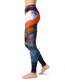 Blurred Abstract Flow V43 - All Over Print Womens Leggings / Yoga or Workout Pants
