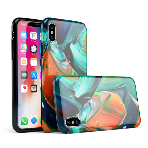 Blurred Abstract Flow V47 - iPhone X Swappable Hybrid Case