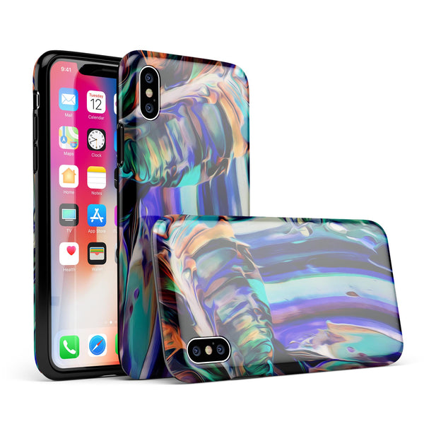 Blurred Abstract Flow V49 - iPhone X Swappable Hybrid Case
