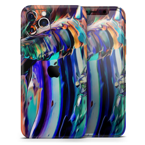 Blurred Abstract Flow V49 - Skin-Kit compatible with the Apple iPhone 13, 13 Pro Max, 13 Mini, 13 Pro, iPhone 12, iPhone 11 (All iPhones Available)